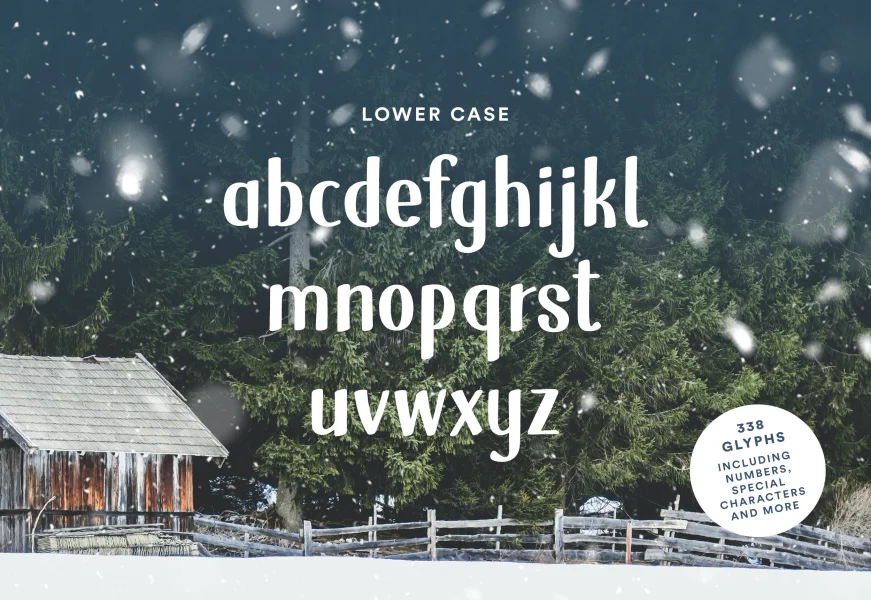 SnowHut Font preview 3