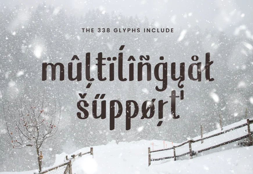 SnowHut Font preview 4