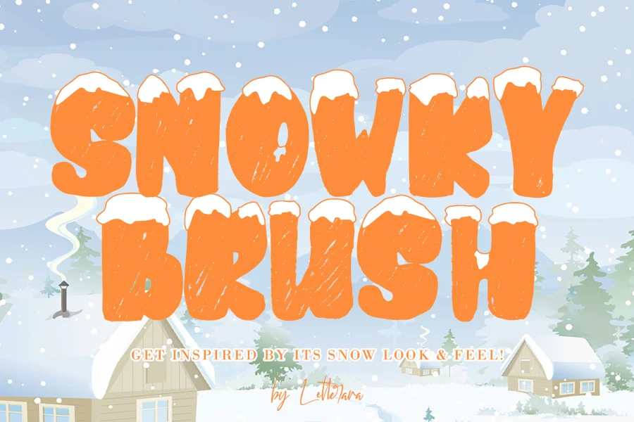 snowkybrush Font preview 2