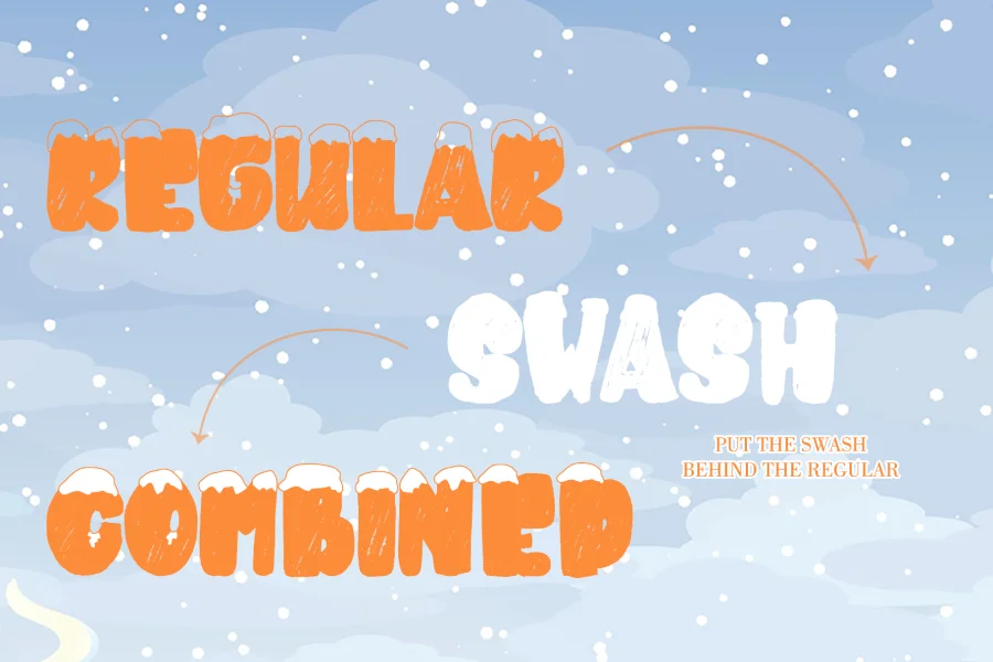 snowkybrush Font preview 8