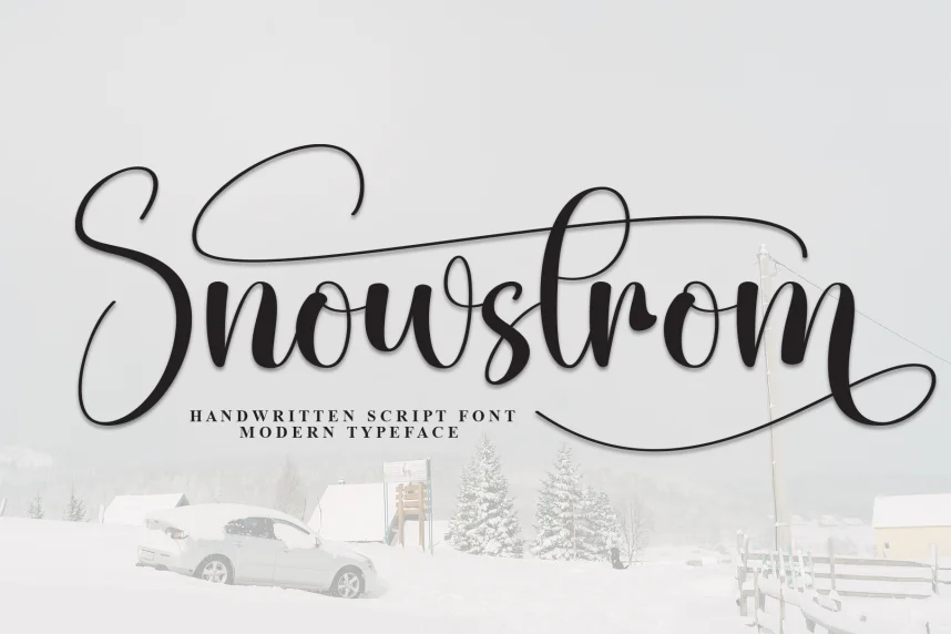 Snowstorm – Handwritten Script Font preview 2