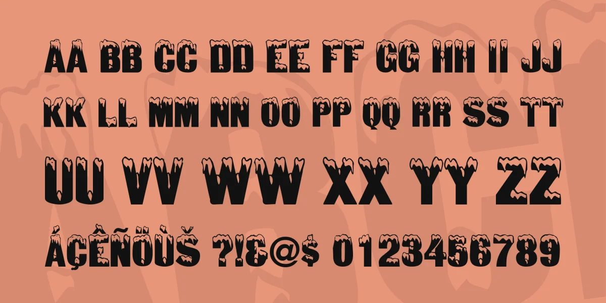 Snowtop Caps Font preview 2