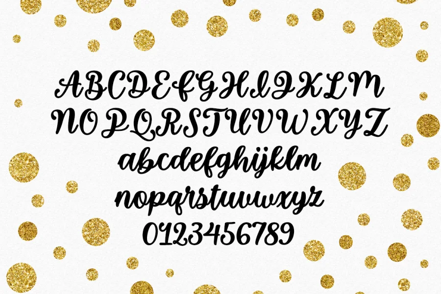 So Much Glitter Font preview 2