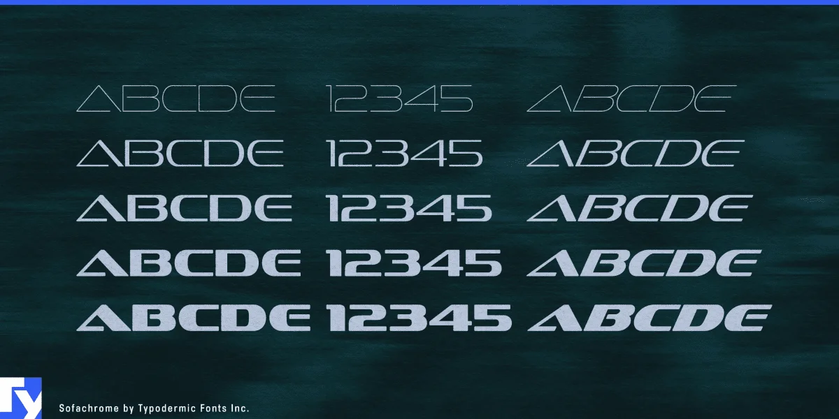 Sofachrome Font Family preview 2