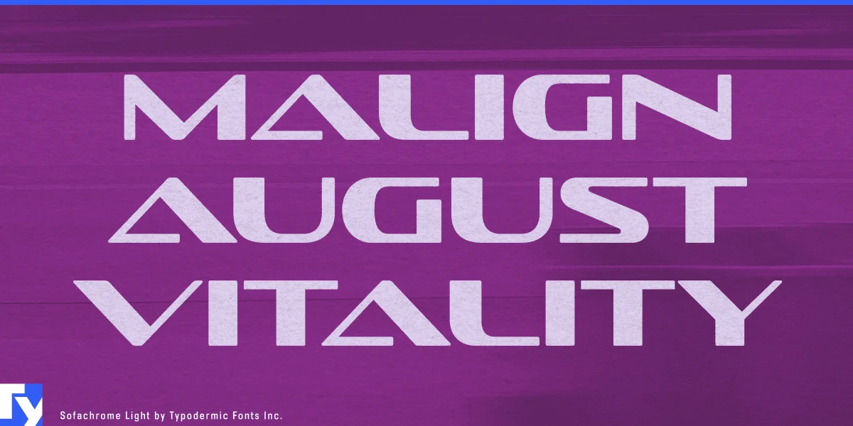 Sofachrome Font Family preview 5