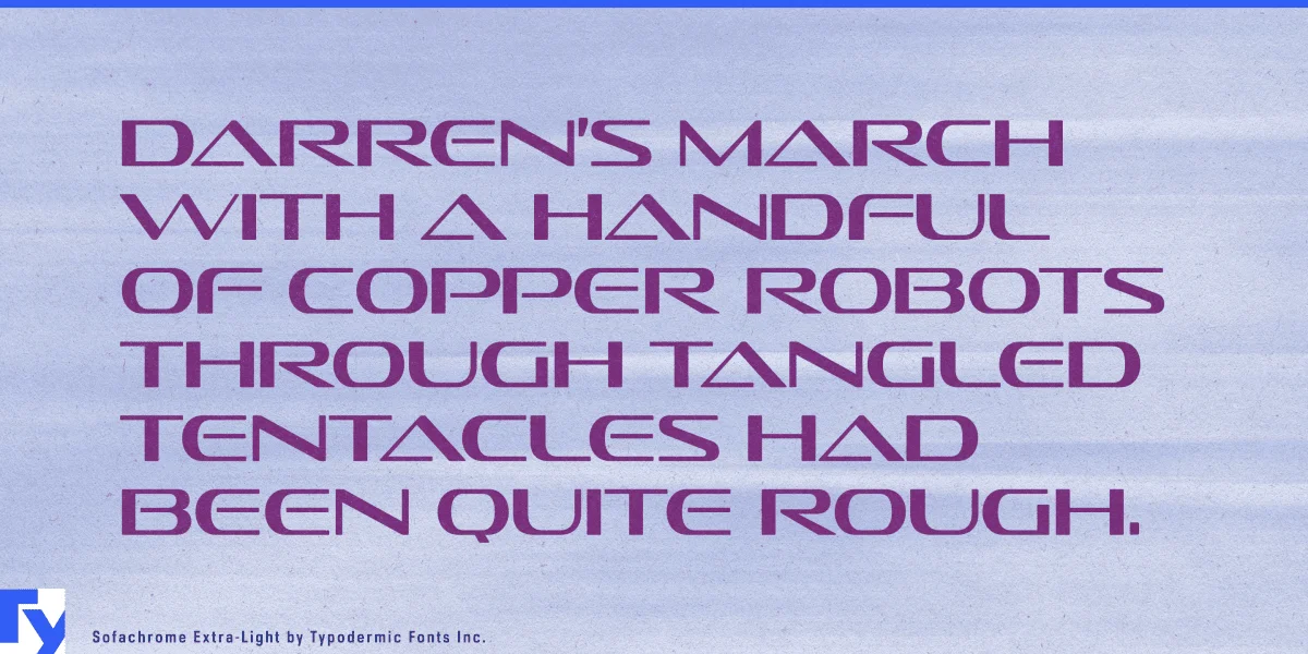 Sofachrome Font Family preview 6