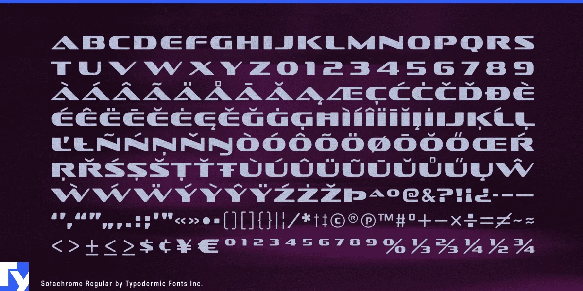 Sofachrome Font Family preview 7