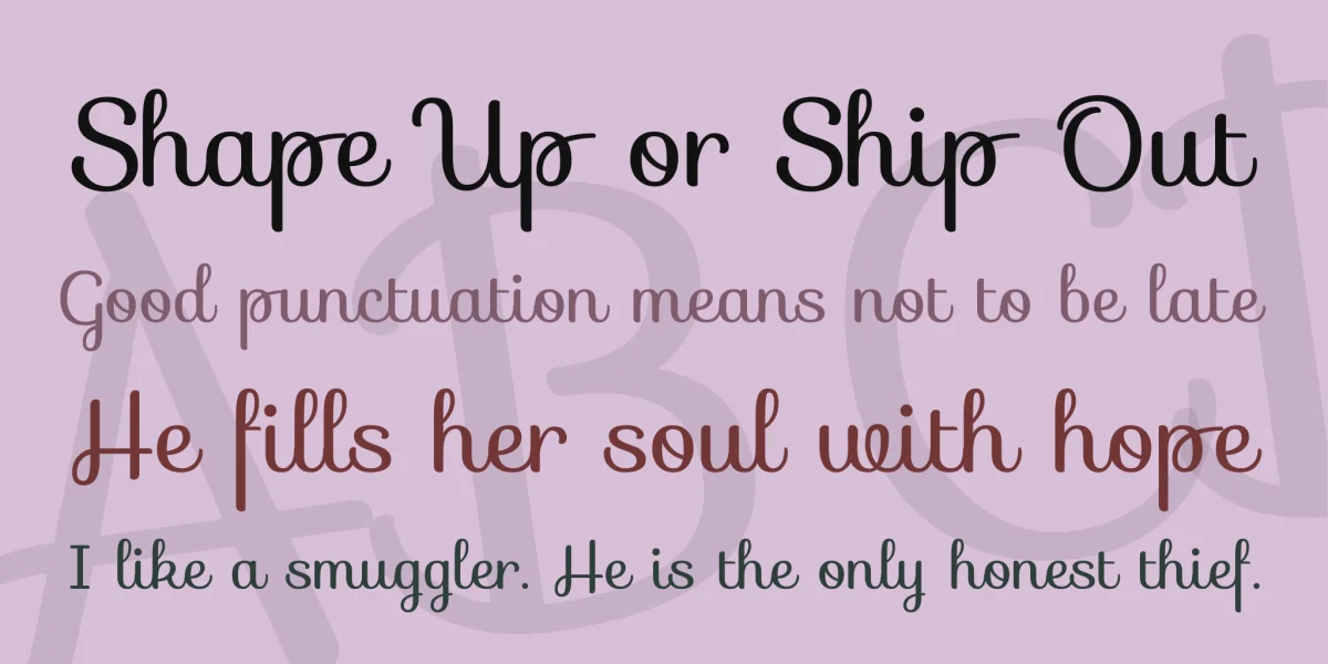 Sofia Font preview 2