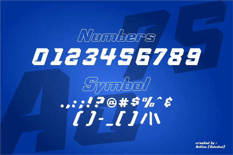 SOLVAST Font preview 3