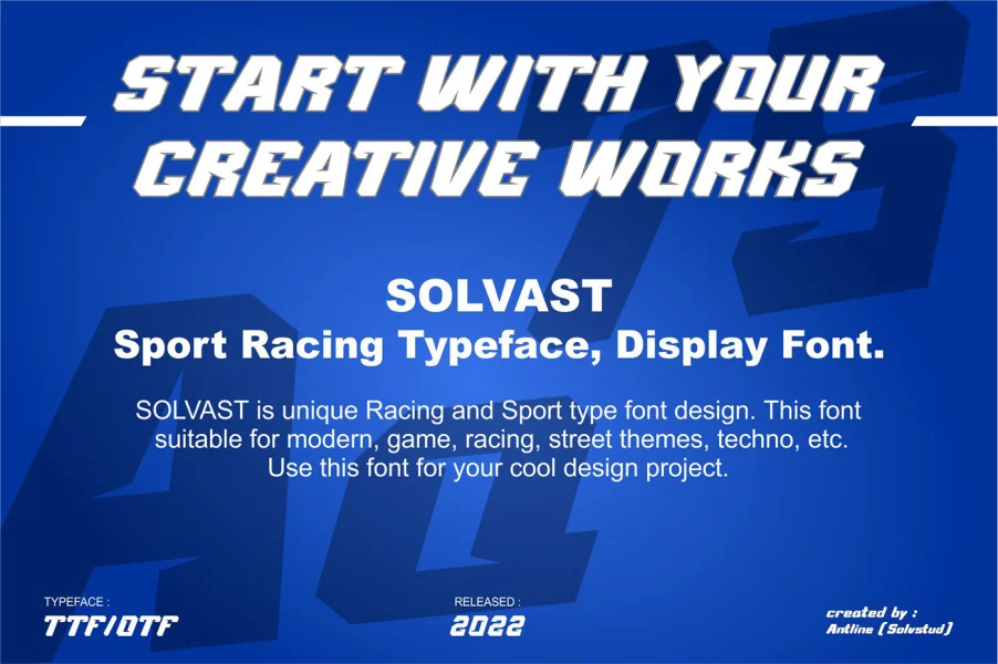 SOLVAST Font preview 4