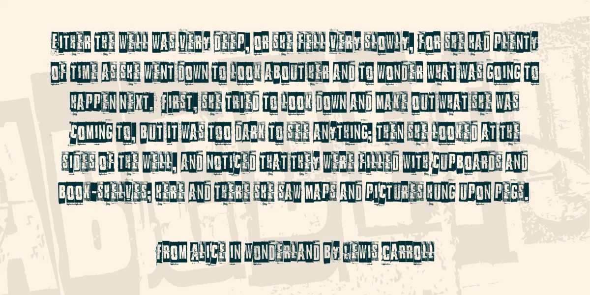 Something in the way Font preview 5