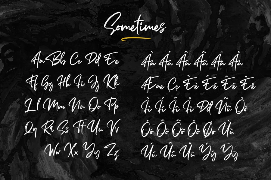 Sometimes Font preview 9