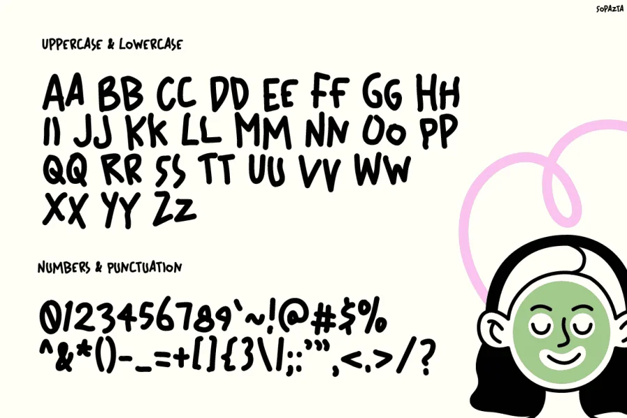 Sopazta Font preview 2