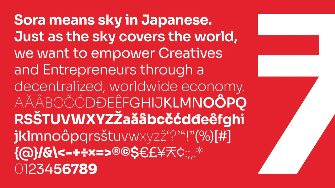 Sora Font Family preview 3