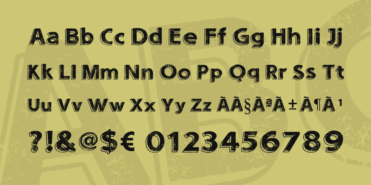 Sounds Eroded Font preview 3