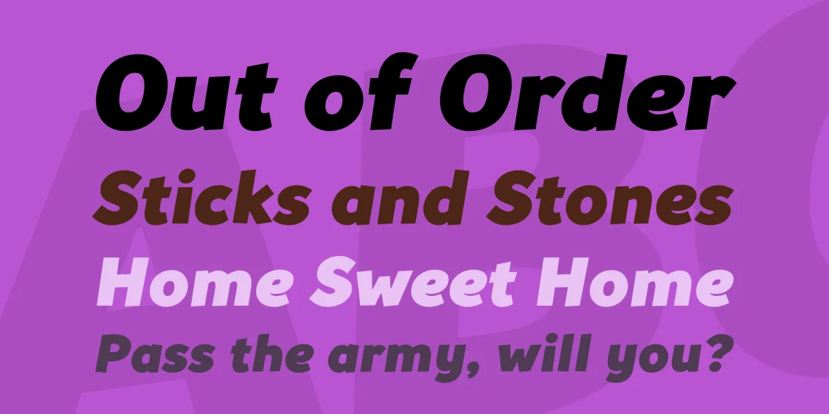 Souses Font preview 2