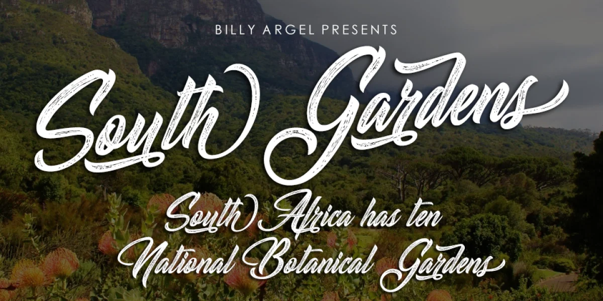 South Gardens Personal Use Font preview 2