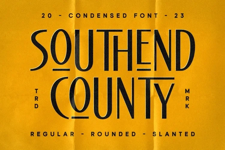 Southend County Font preview 2