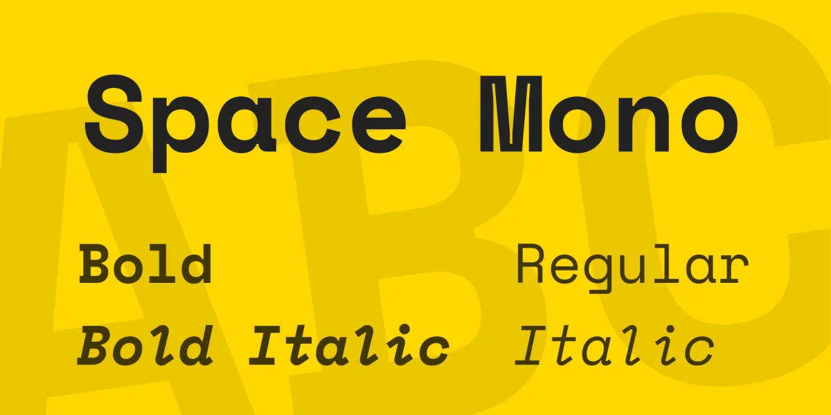 Space Mono Font Family