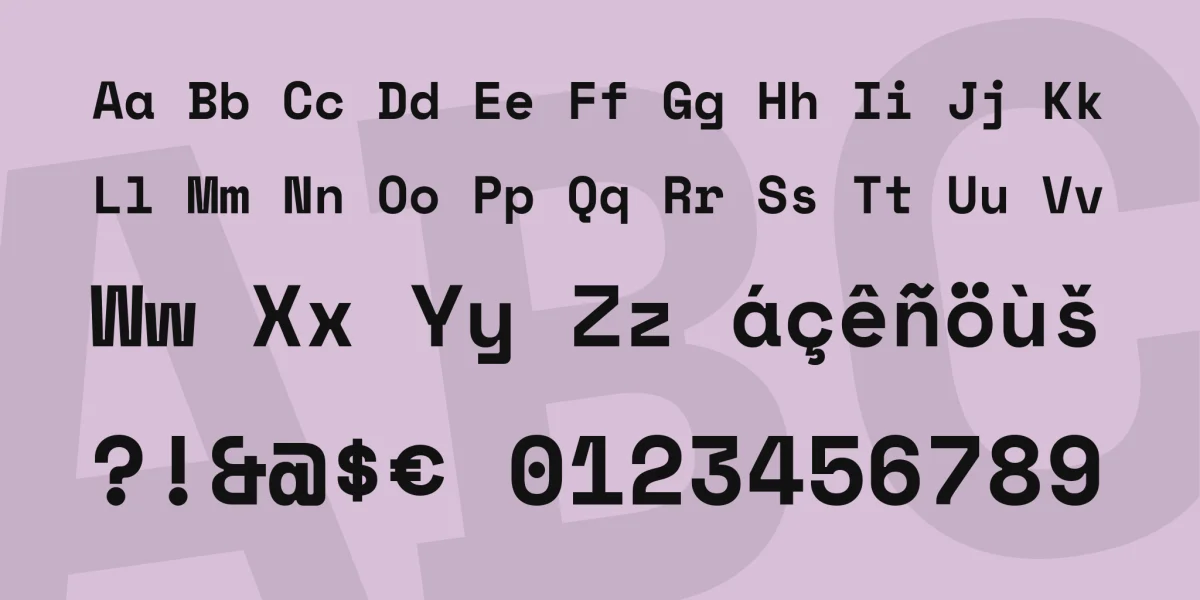 Space Mono Font Family preview 4