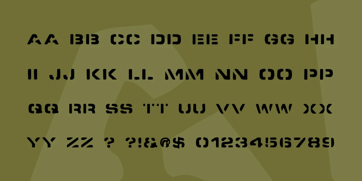Spacedock Stencil Font preview 3