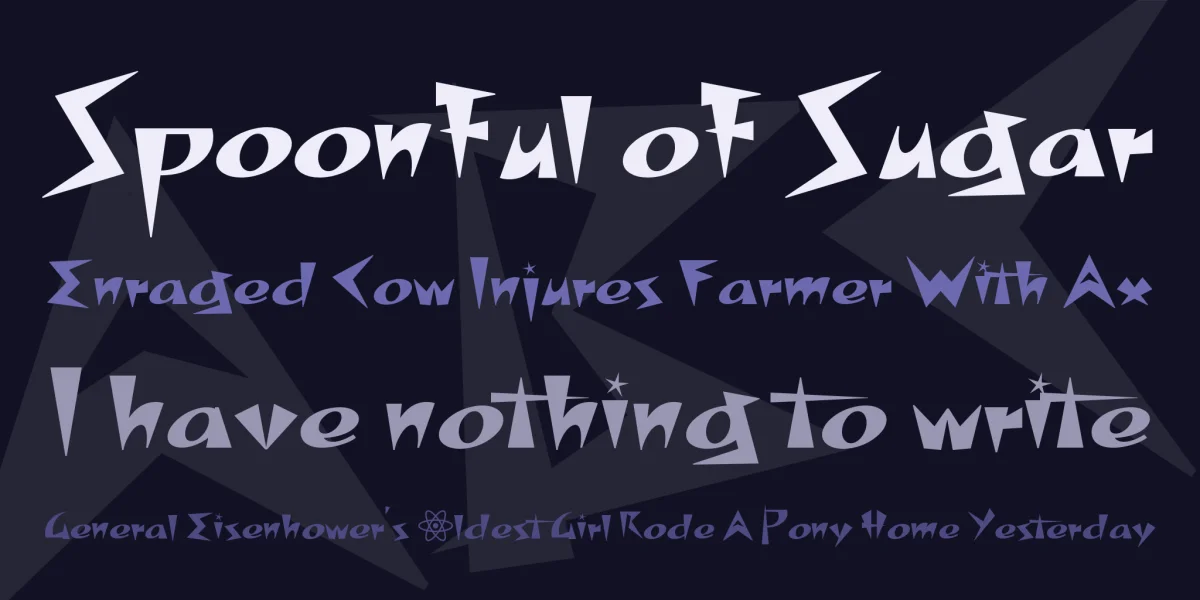 Space Patrol NF Font preview 2