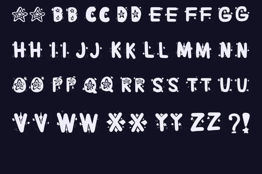 Sparkles And Trippies Font preview 4