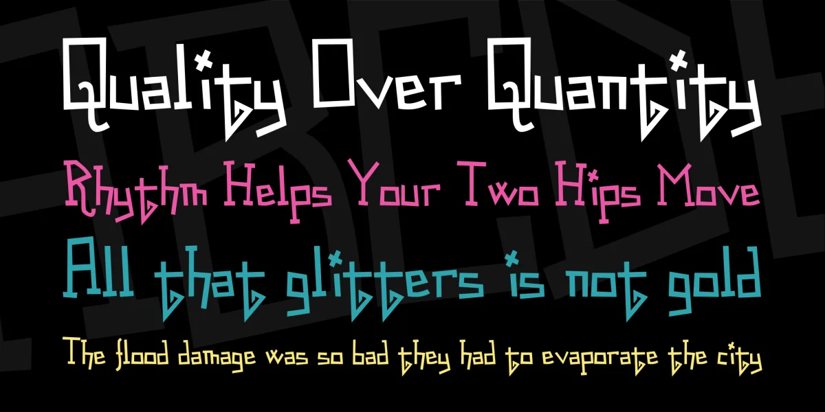 Spastic Nerfbag Font preview 2