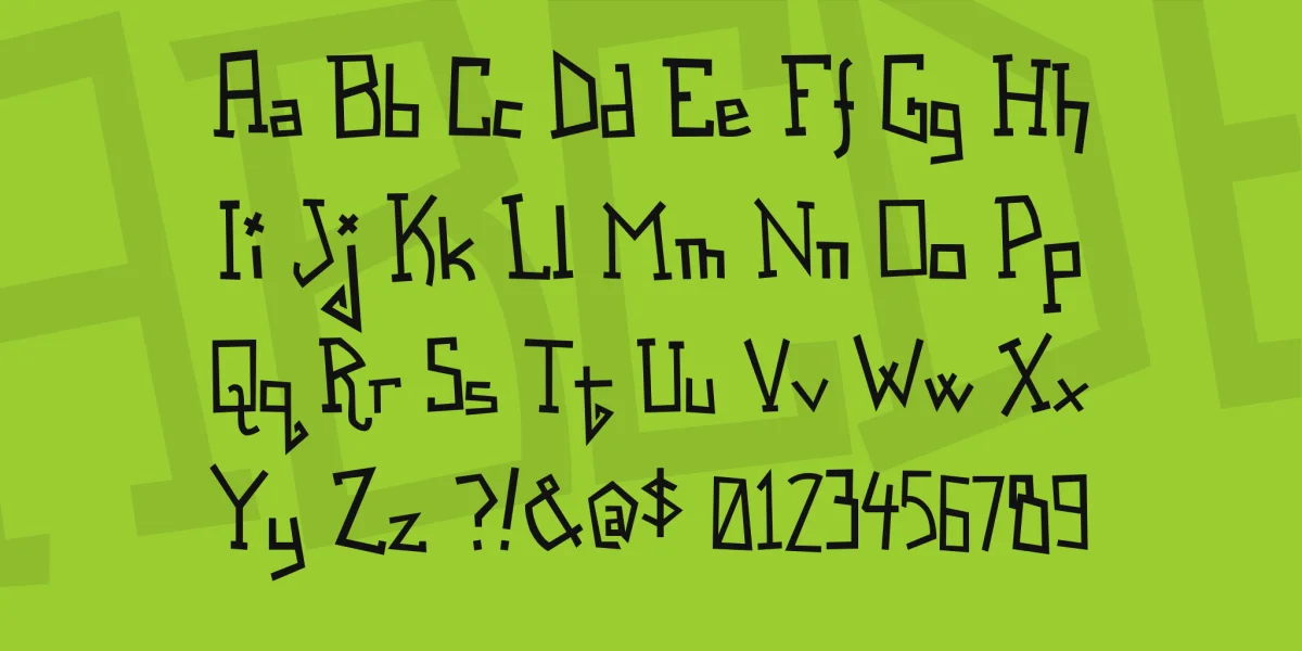Spastic Nerfbag Font preview 4