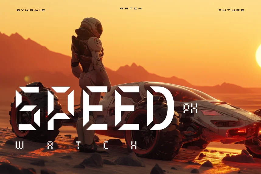 Speed Px Watch Font preview 4