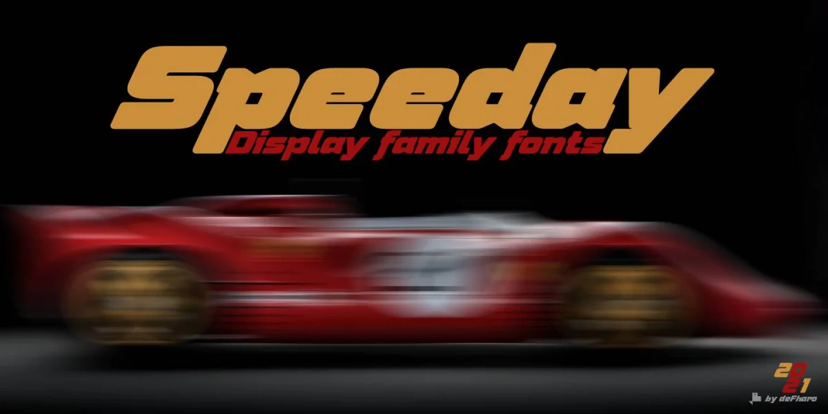 Speeday Font Family preview 4