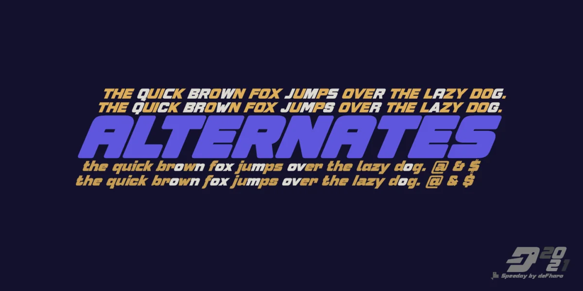 Speeday Font Family preview 7