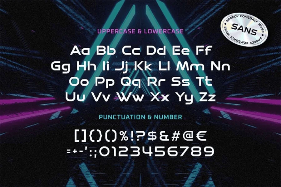 Speedy Font preview 2