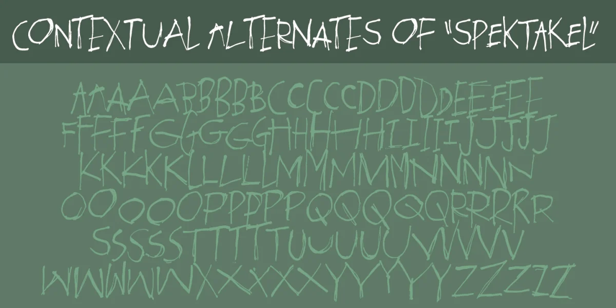 Spektakel DEMO Font preview 2