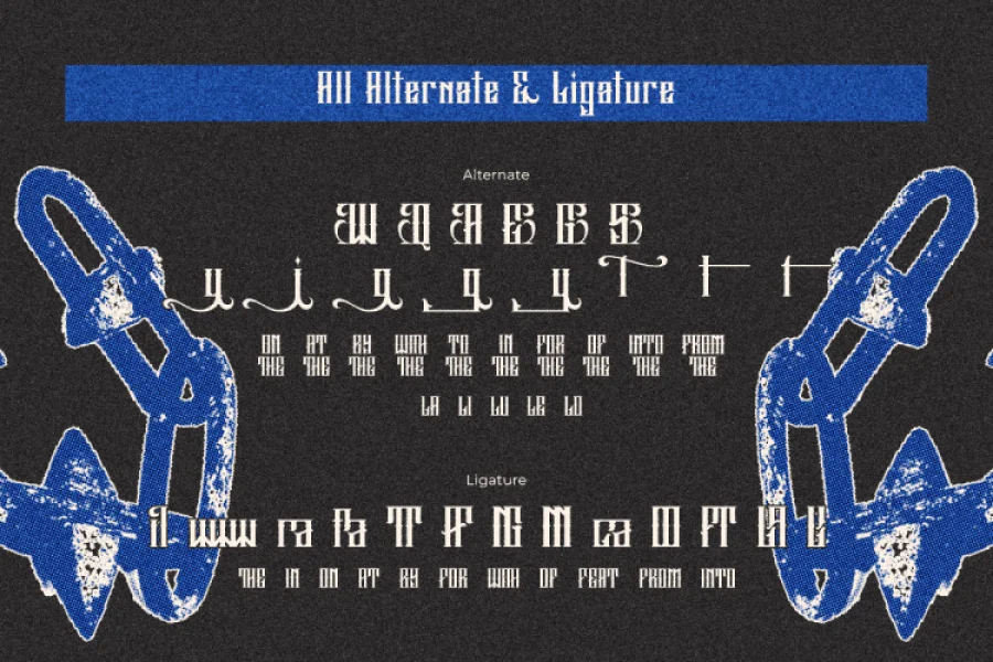 Spiky Chain Font preview 2