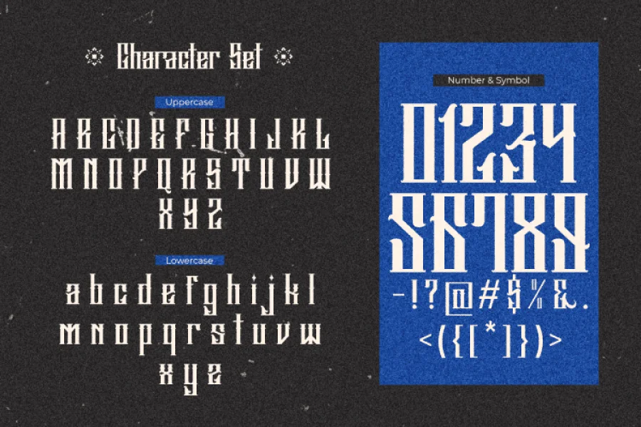 Spiky Chain Font preview 3