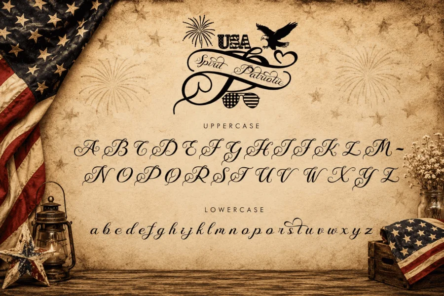 Spirit Patriotic Demo Font Family preview 5