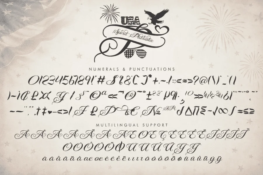 Spirit Patriotic Demo Font Family preview 6