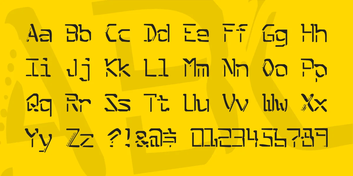 Split Enzymes Font preview 2