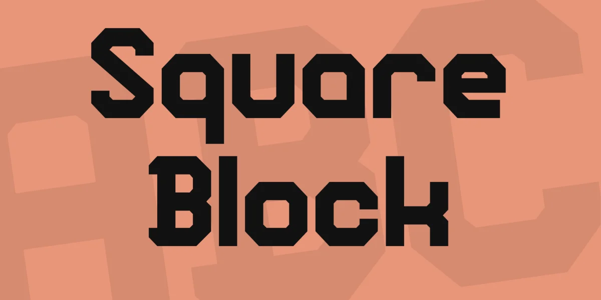 Square Block Font