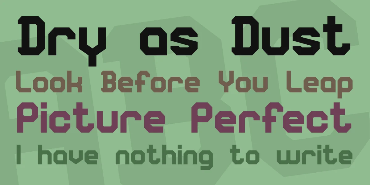 Square Block Font preview 2