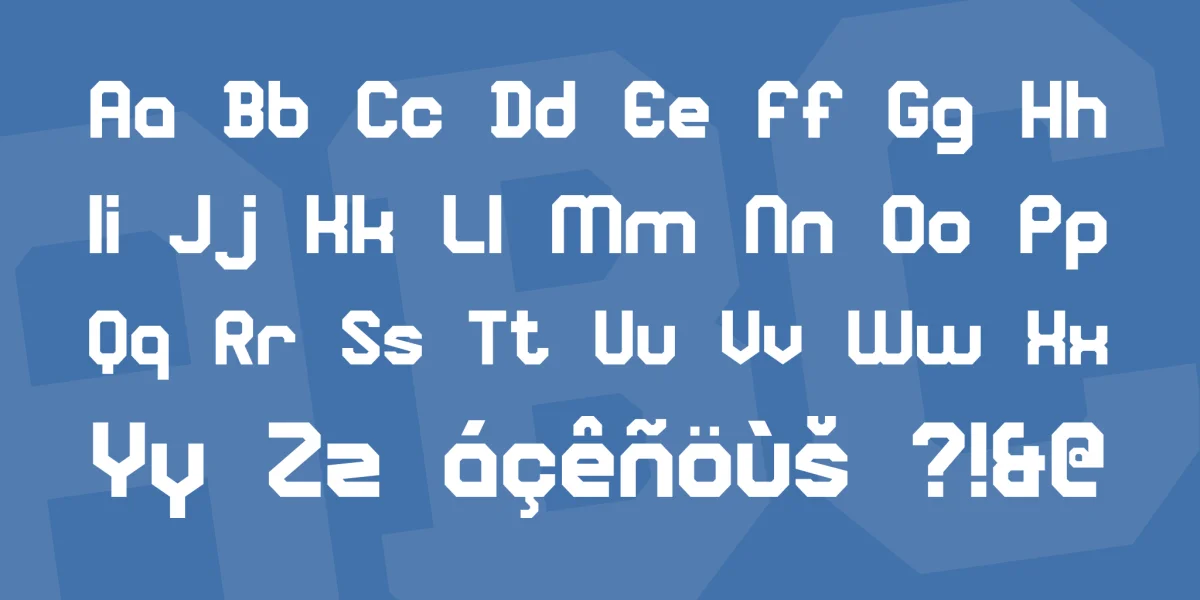 Square Block Font preview 3