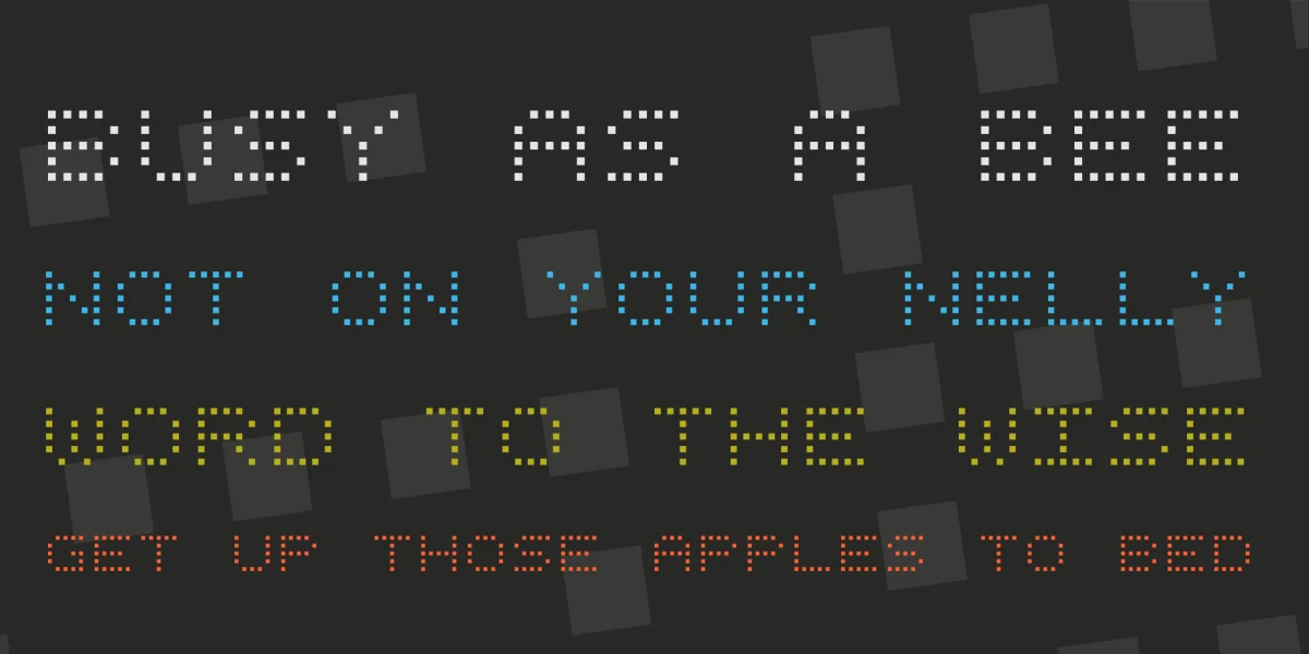 Square Dot Digital-7 Font preview 2