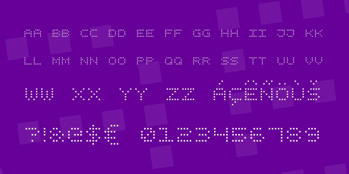 Square Dot Digital-7 Font preview 3