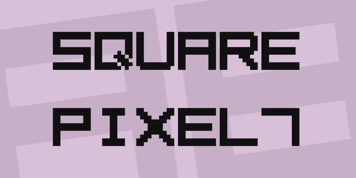 Square Pixel7 Font preview 2