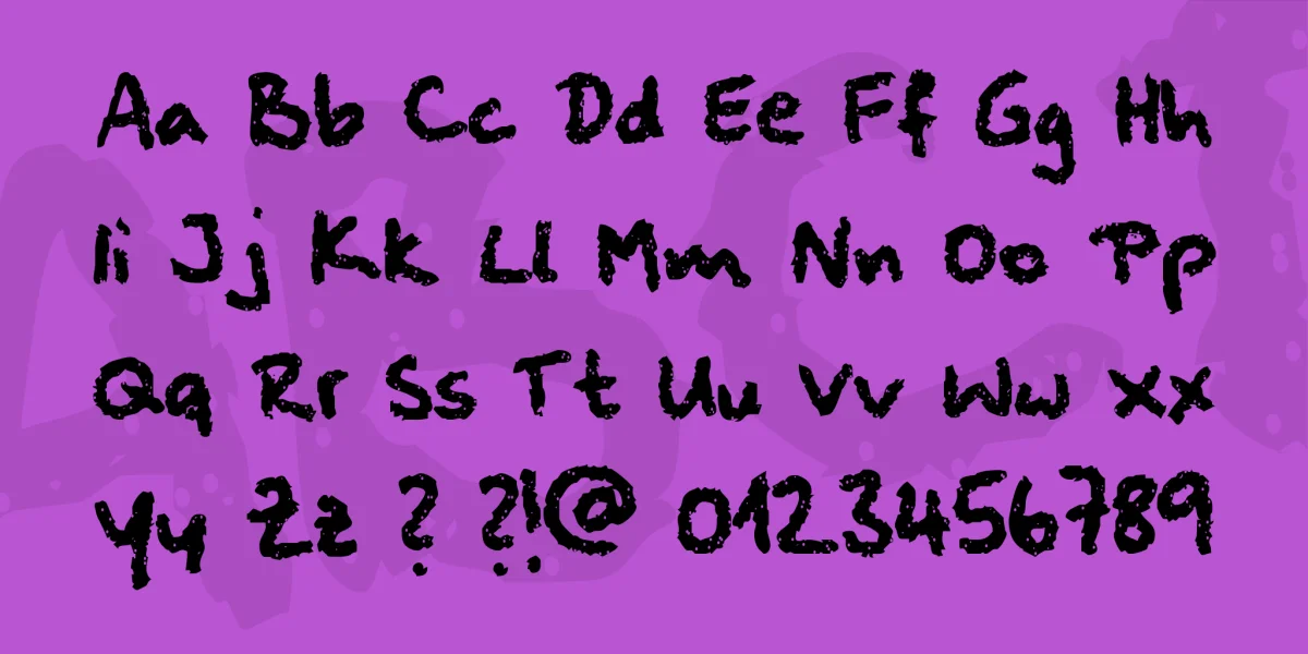 squeaky chalk sound Font preview 3