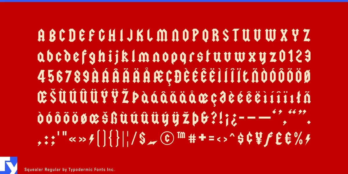 Squealer Font Family preview 4