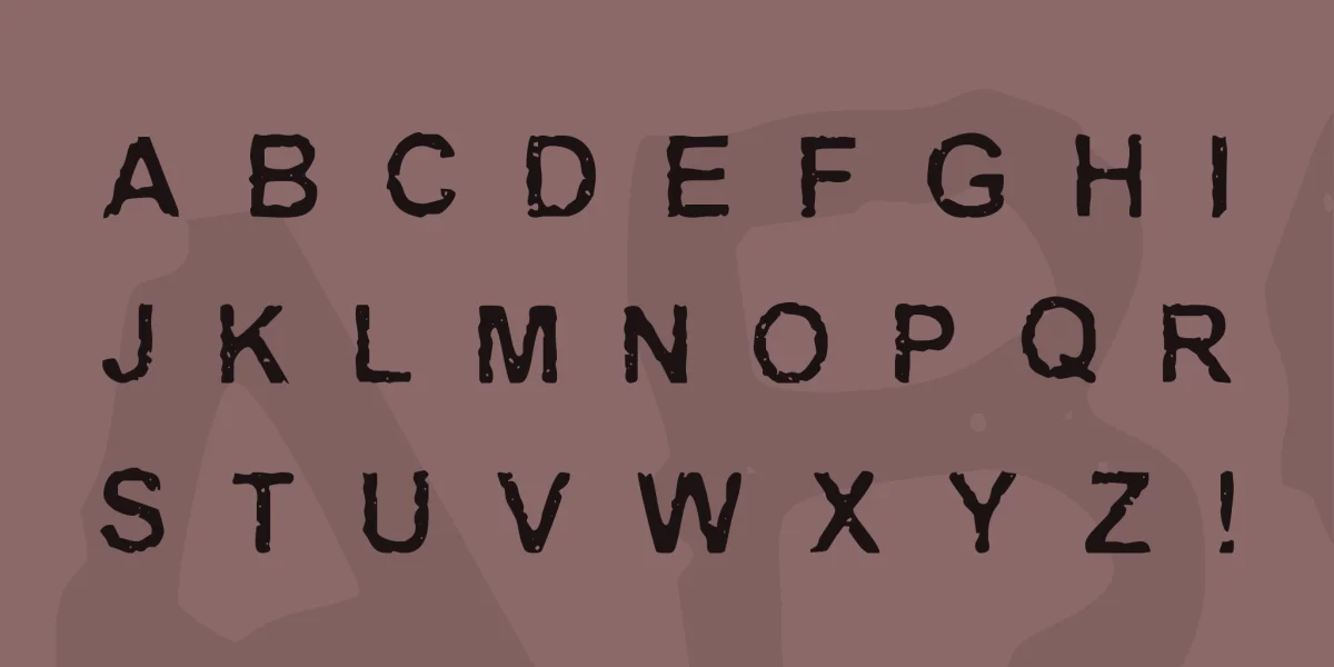 Stamped! Font preview 2
