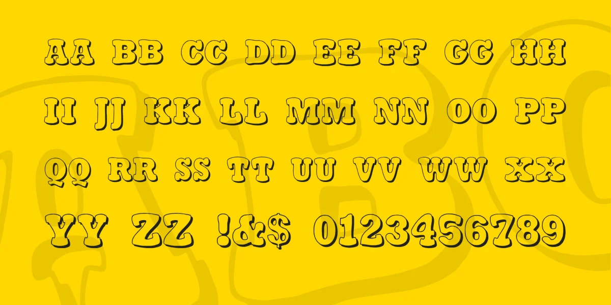 Stampy Font preview 3