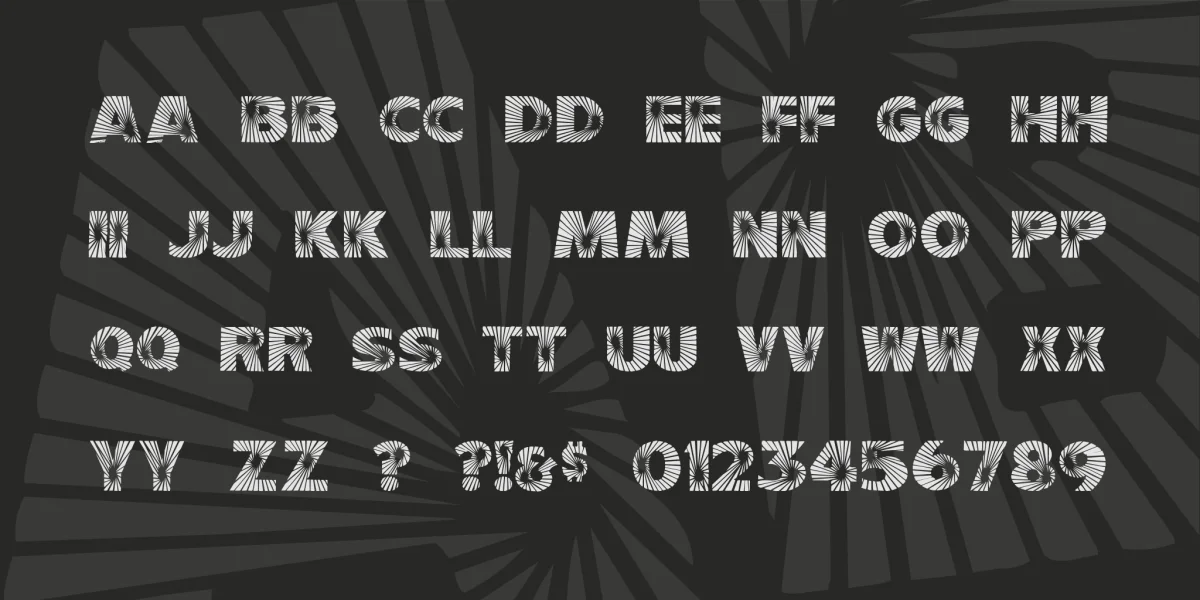 Starburst Font preview 2